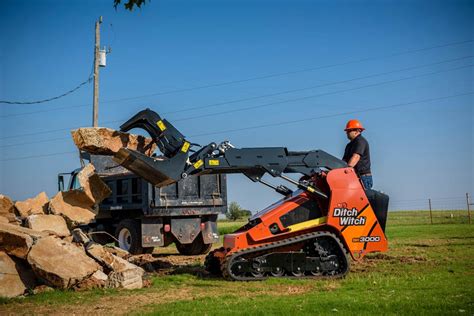 ditcher for skid steer|stand on skid steers.